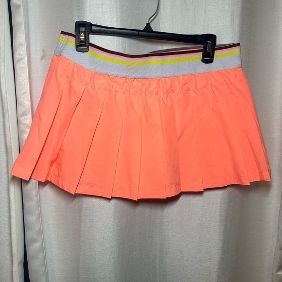 Free people movement‎ pleaded orange skort size large - Picture 1 of 3